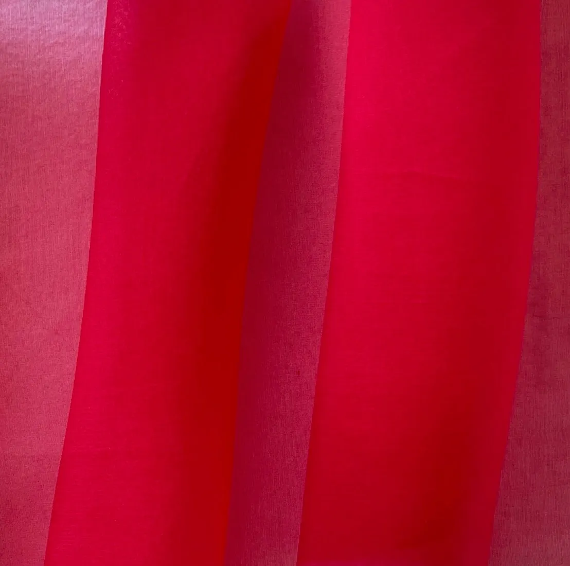 Semi-Sheer Maraschino Red Silk Organza (Made in Italy)