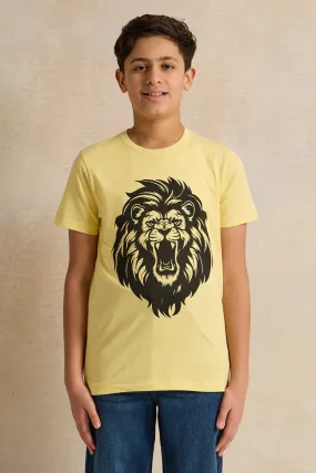 Senior Boys Yellow Lion T-Shirt