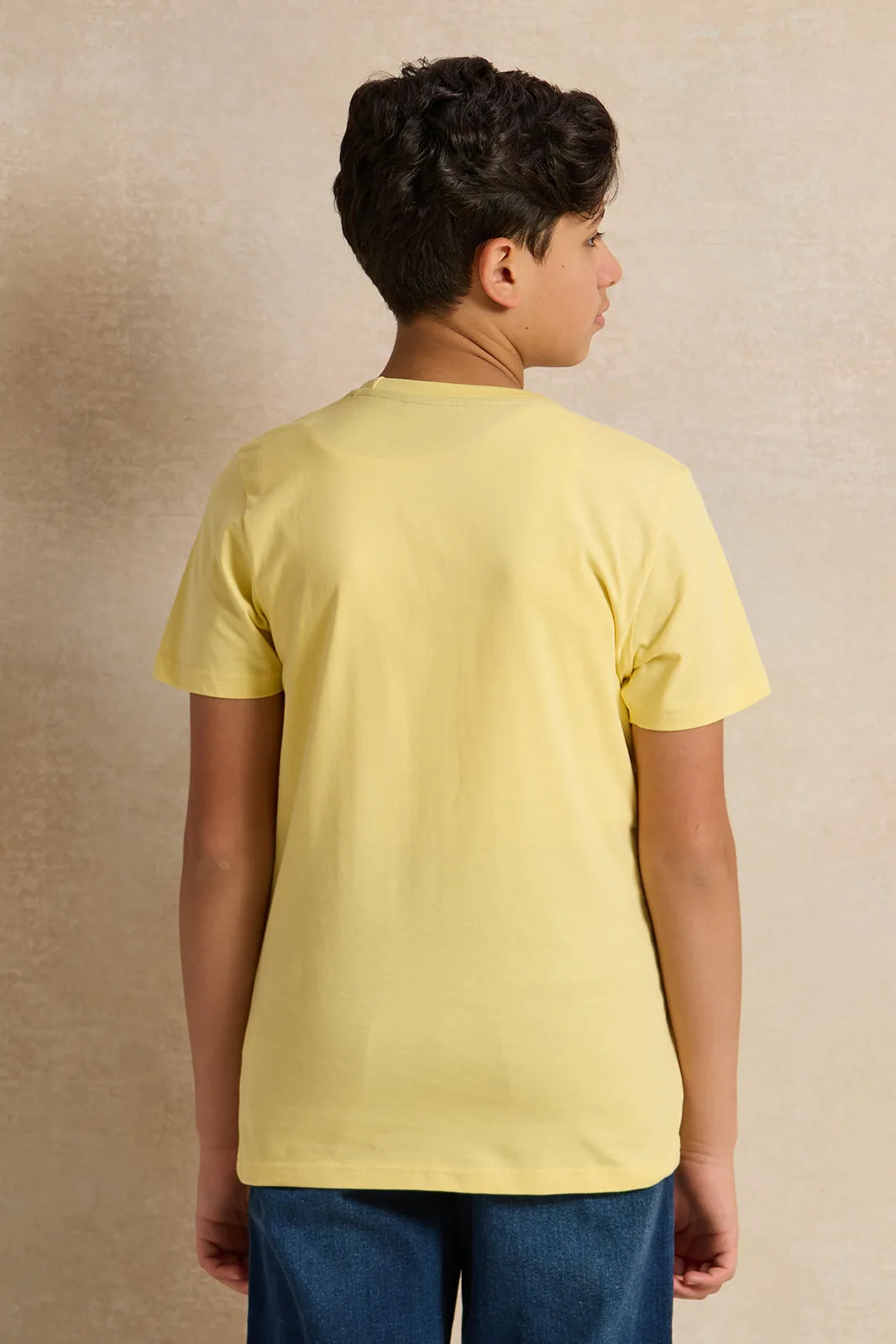 Senior Boys Yellow Lion T-Shirt