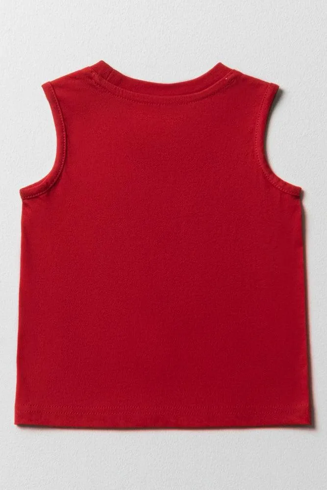Sleeveless T-Shirt Red