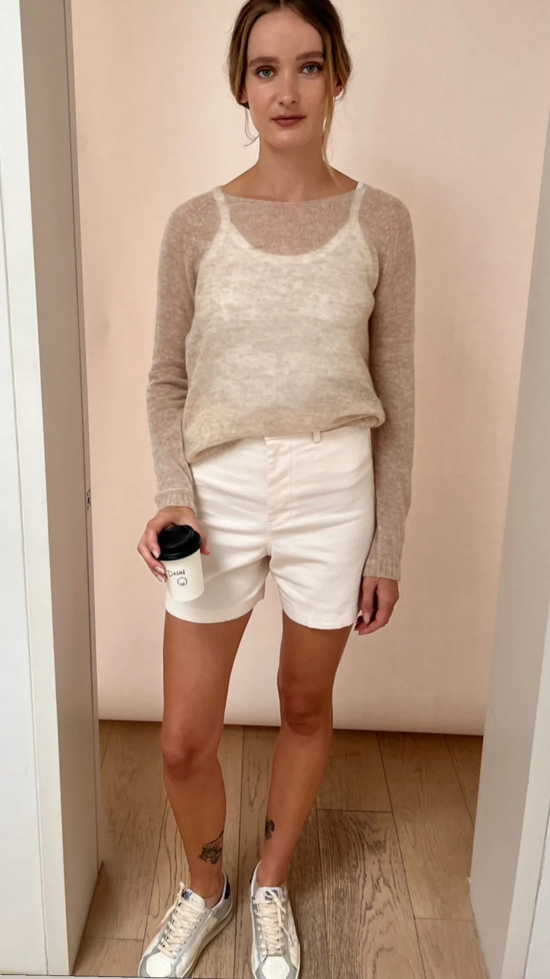 STRETCH Sailor High-Waisted Cotton Twill Shorts