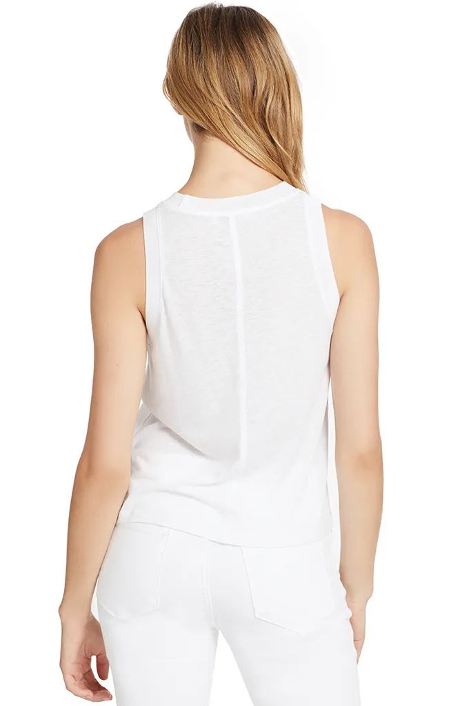 Sweater Trim Tank (Optic White)