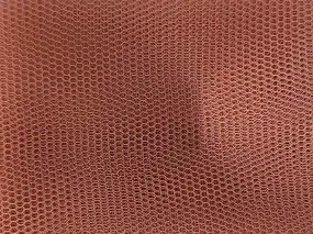 Tawny Brown Plain Net Fabric