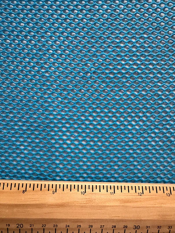 Turquoise Mesh Knit Fabric