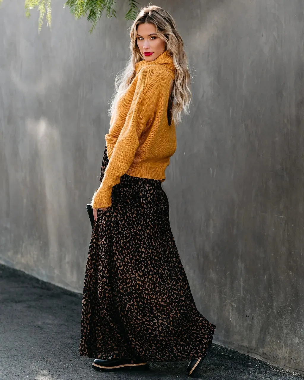 Turtleneck Pullover Solid Color Knit Hollow Backless Sweater Wholesale Women'S Top