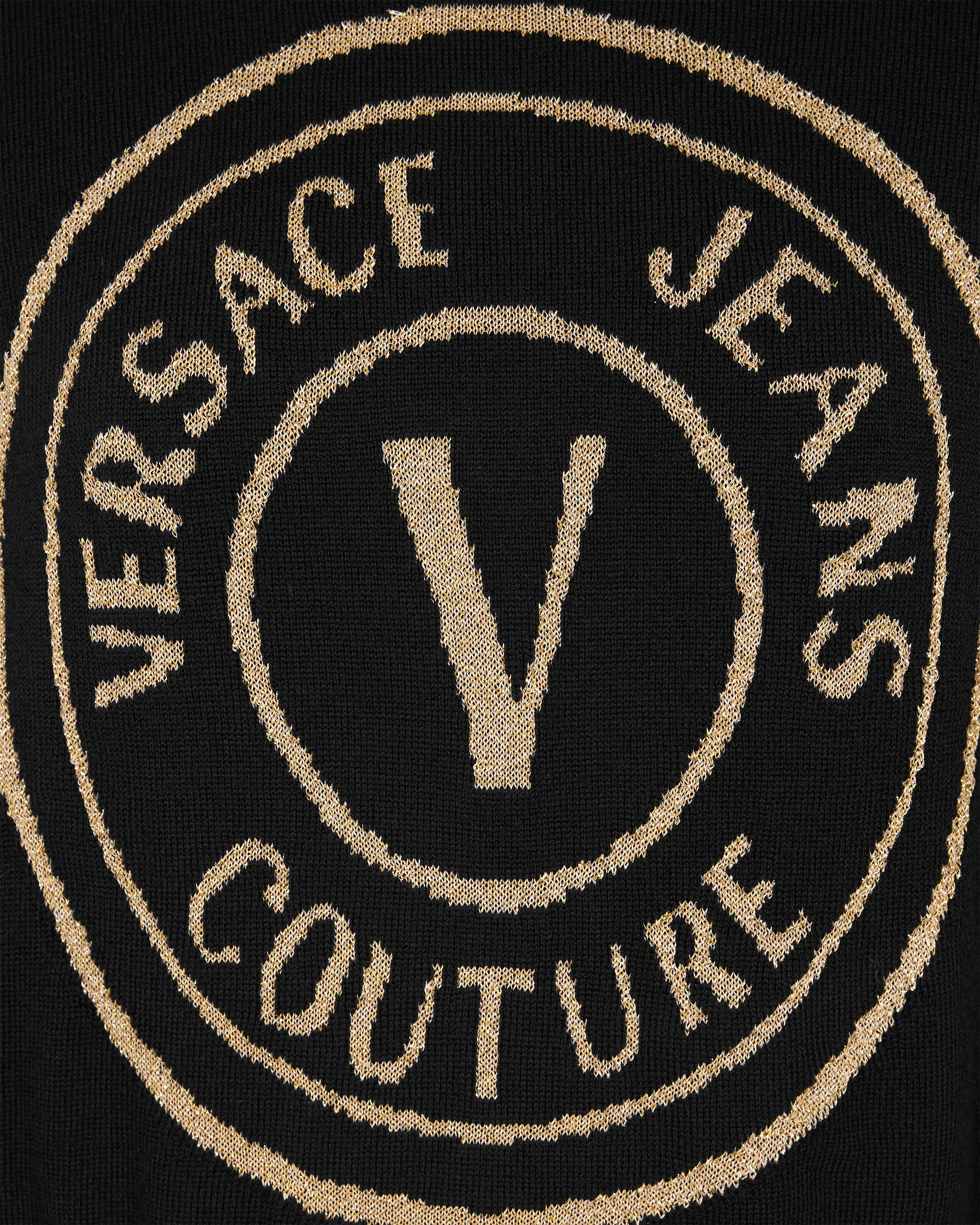 V-Emblem Wool Sweater