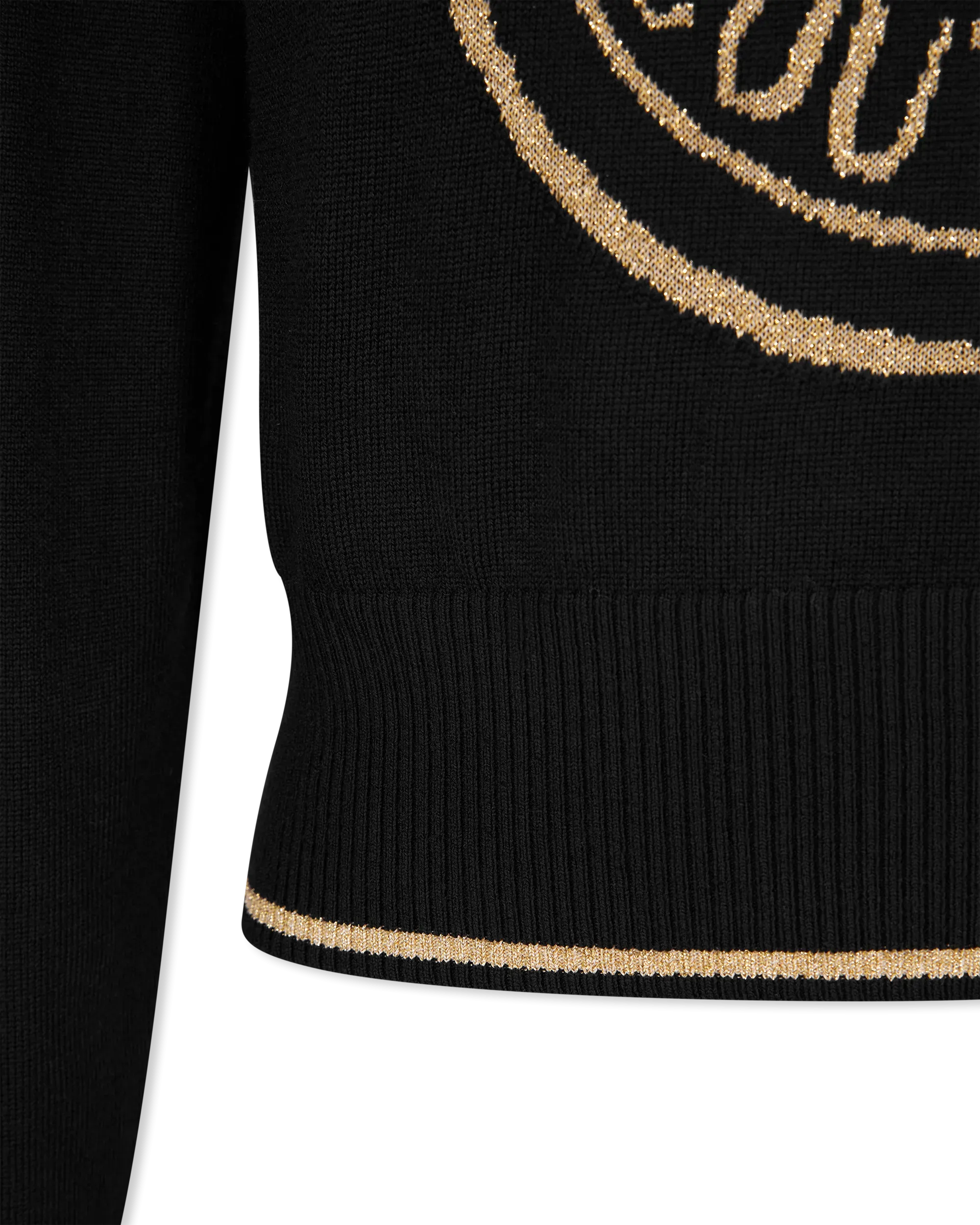 V-Emblem Wool Sweater