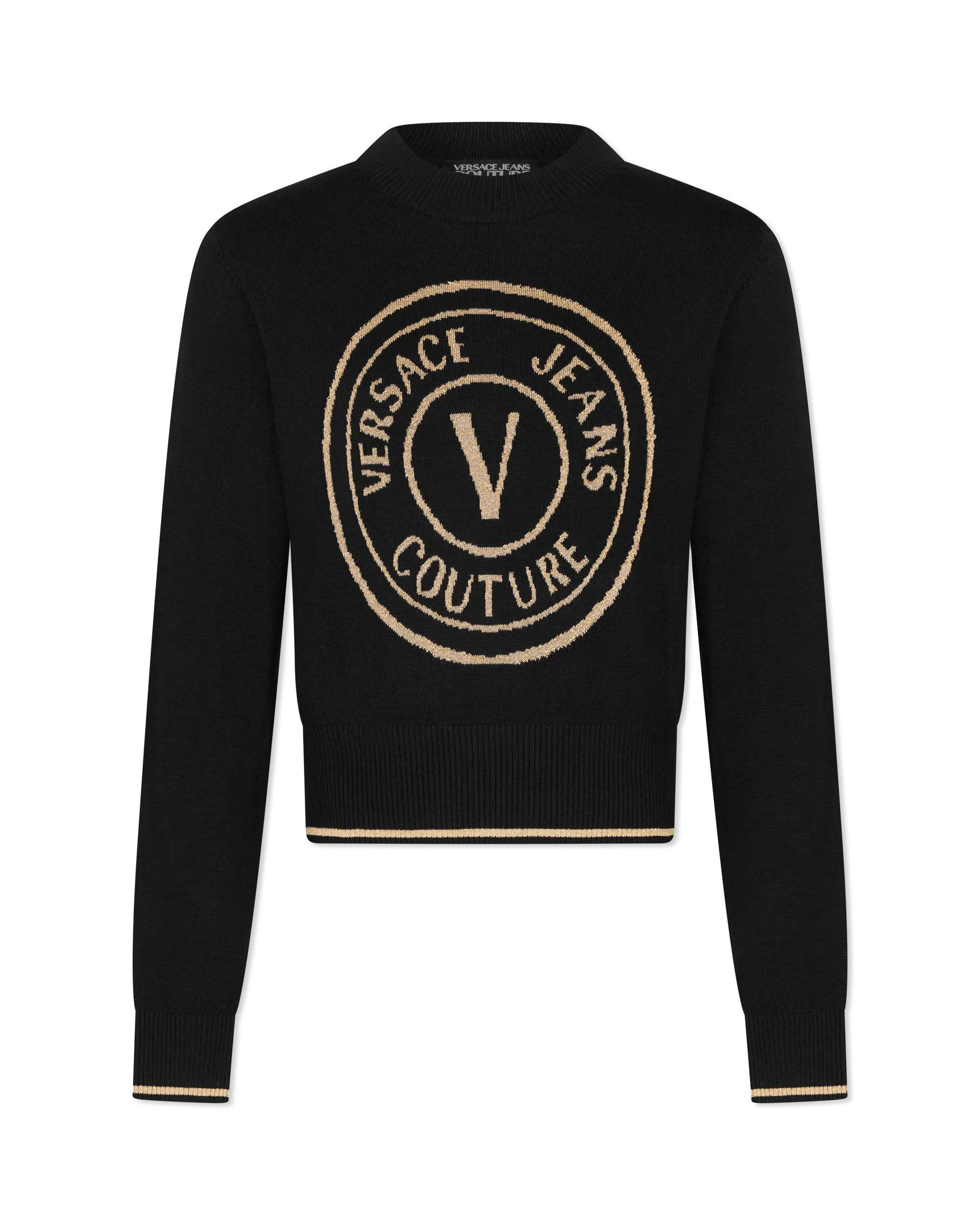 V-Emblem Wool Sweater