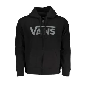 Vans Sleek Black Hooded Zip Sweatshirt