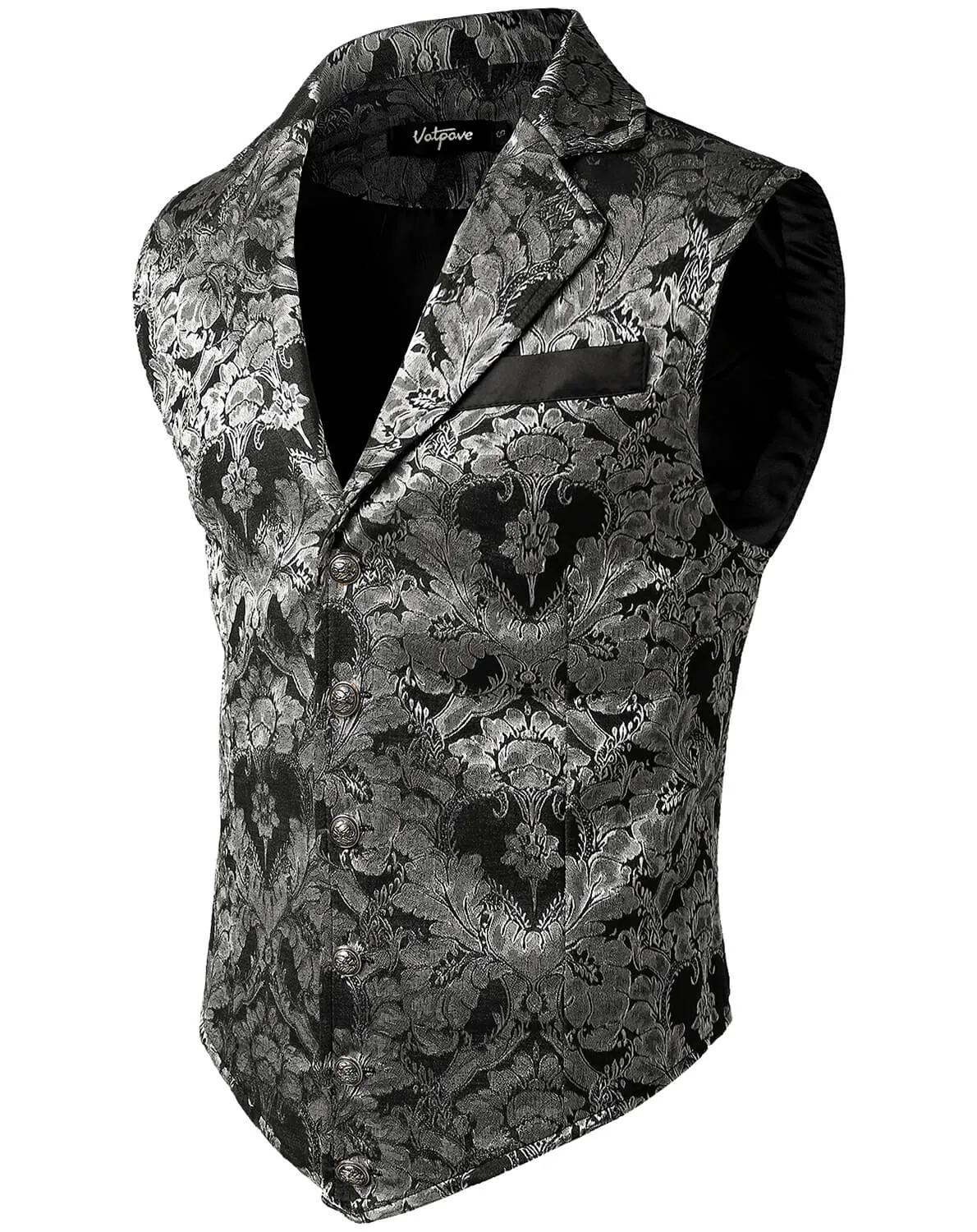 VATPAVE Mens Victorian Suit Vest Steampunk Gothic Waistcoat