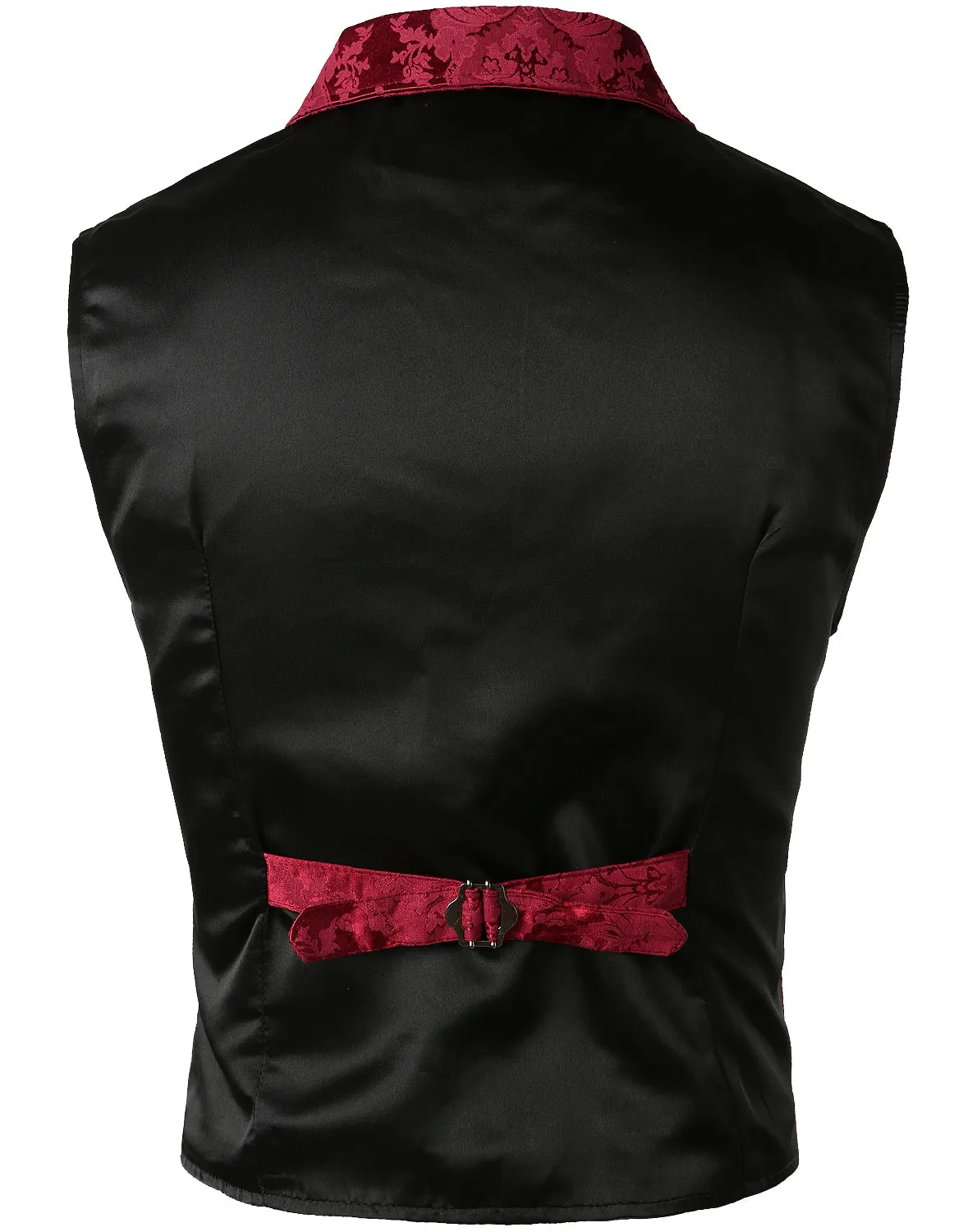 VATPAVE Mens Victorian Suit Vest Steampunk Gothic Waistcoat