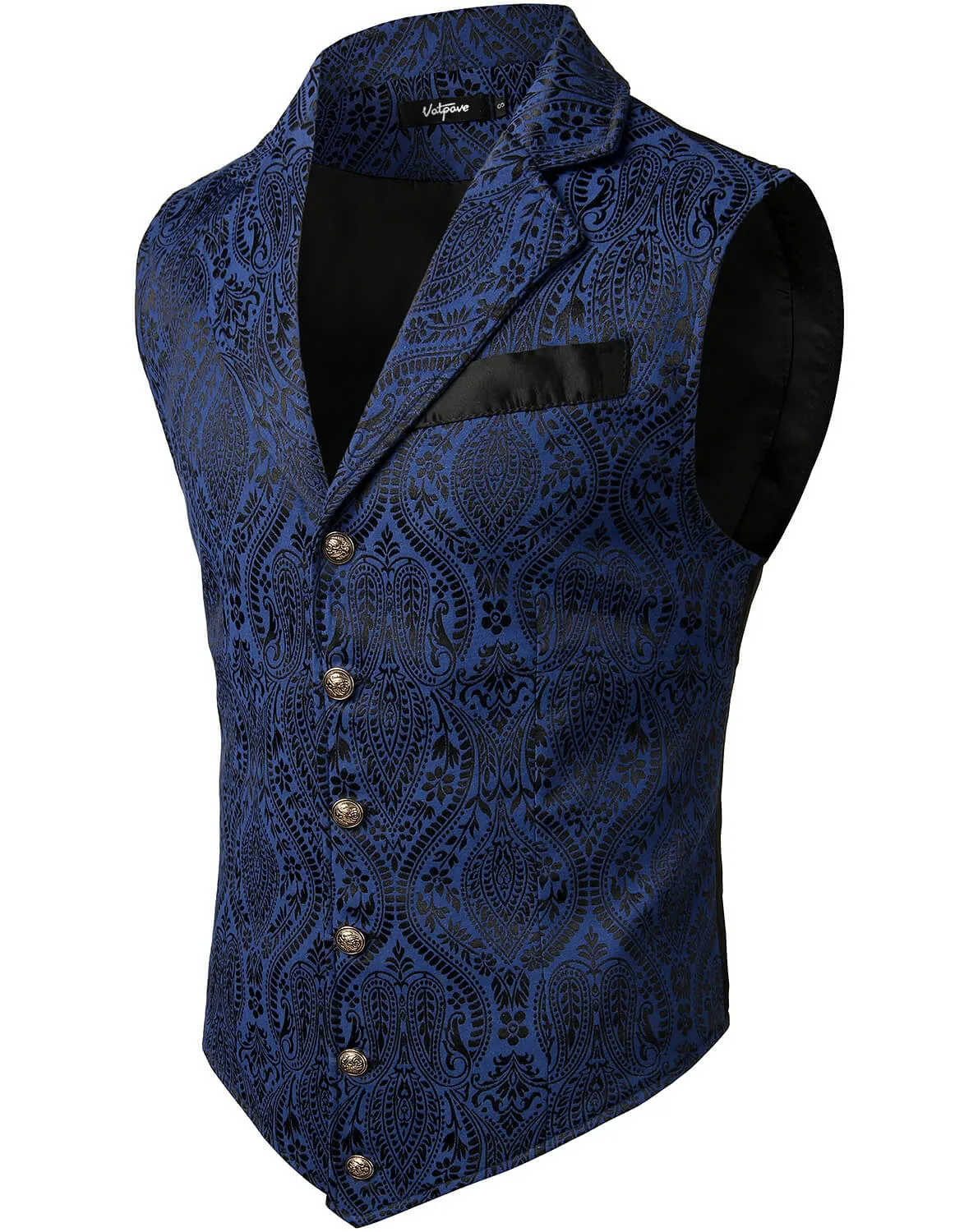 VATPAVE Mens Victorian Suit Vest Steampunk Gothic Waistcoat