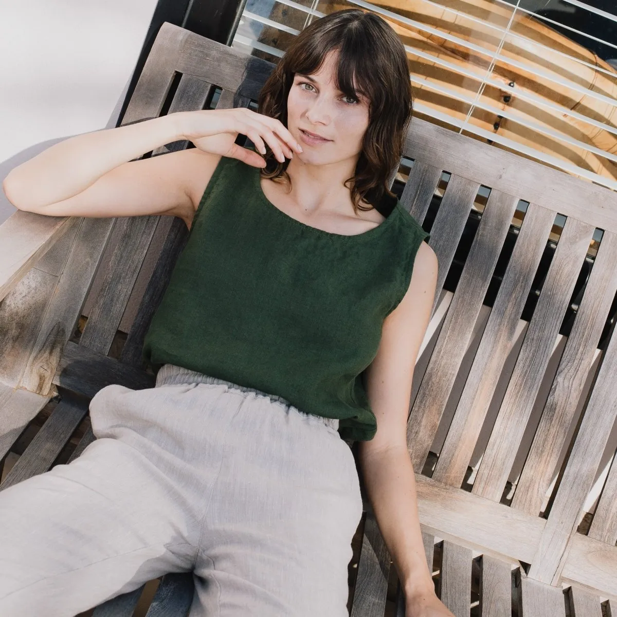 VIENNA linen tank top