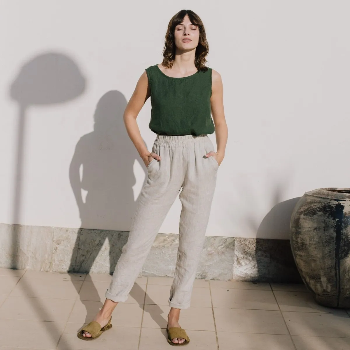 VIENNA linen tank top