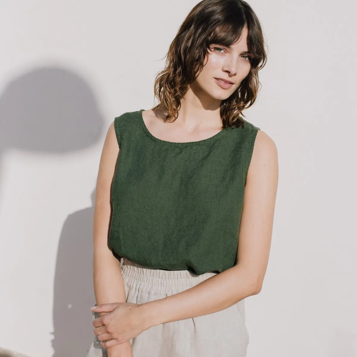 VIENNA linen tank top