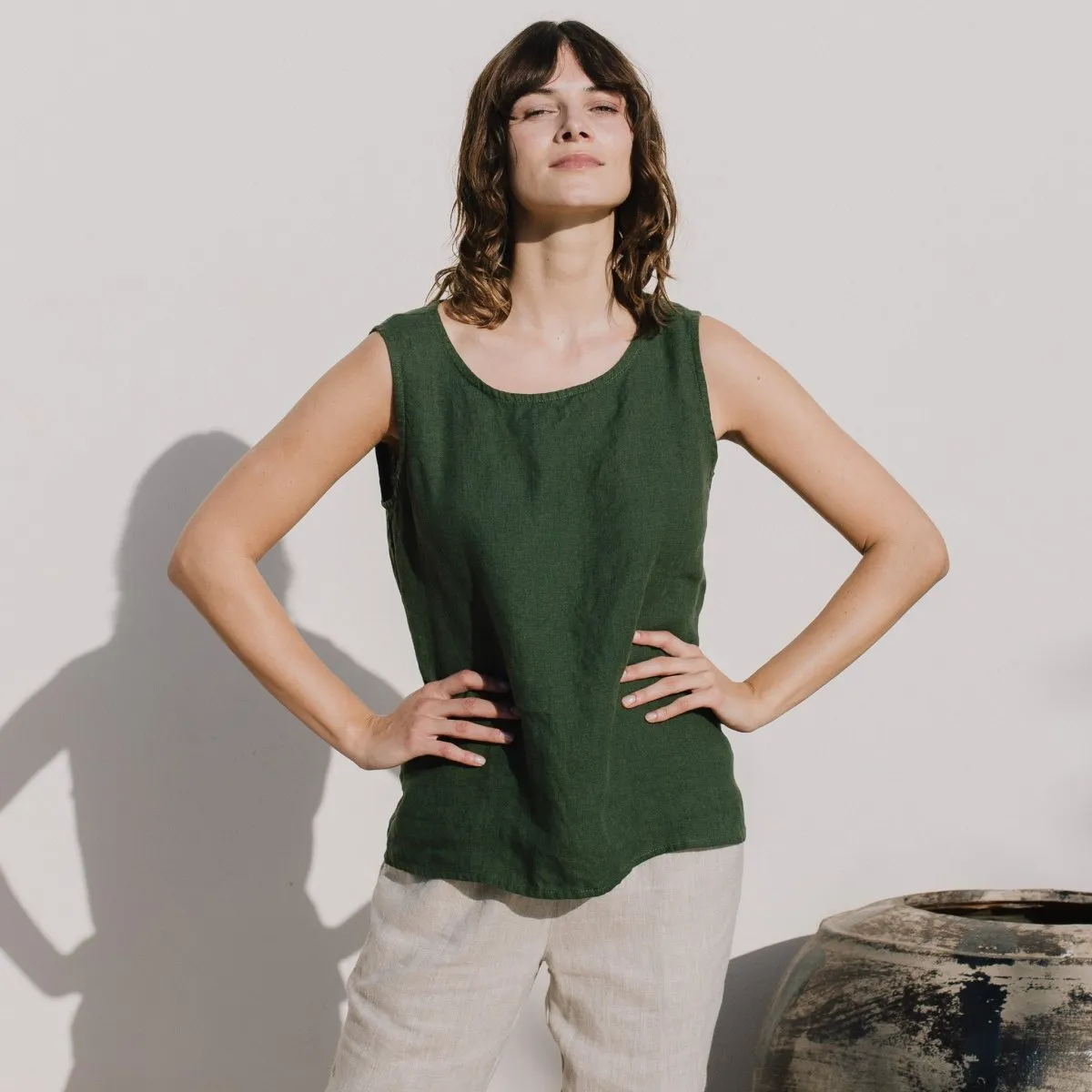 VIENNA linen tank top