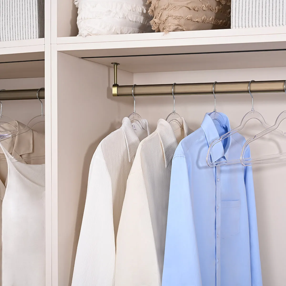We think storage.™ Acrylic Transparent Hanger for Adult Set of 30