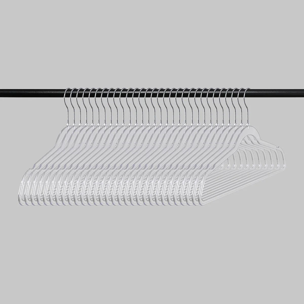 We think storage.™ Acrylic Transparent Hanger for Adult Set of 30