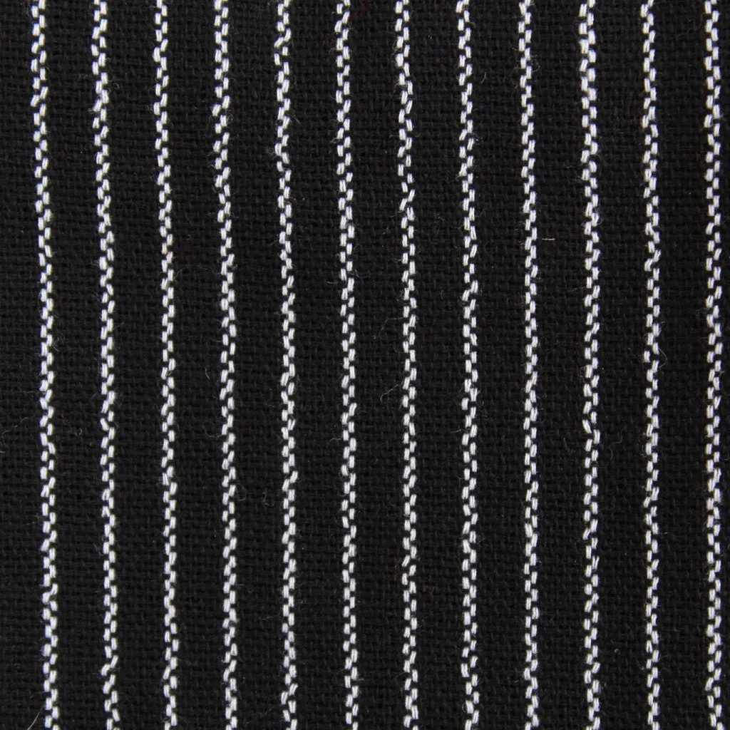 (XL) Black with White Stripies 0162