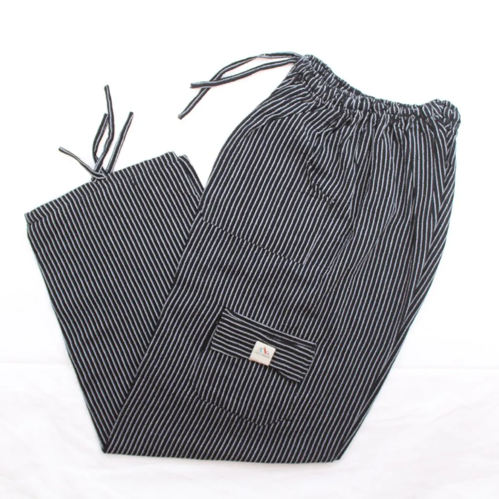 (XL) Black with White Stripies 0162