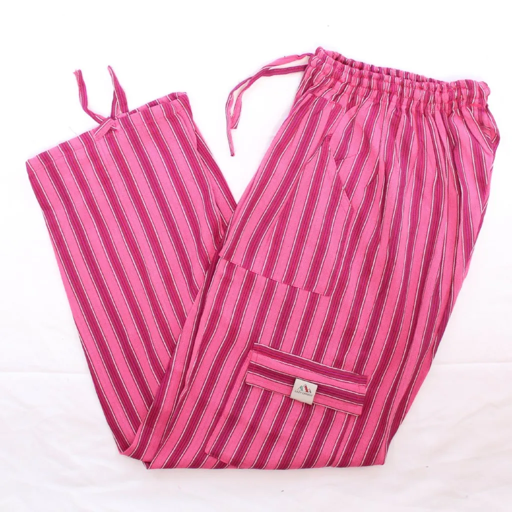 (XL) Pinkish Pink with some White Lounge Pants 0153